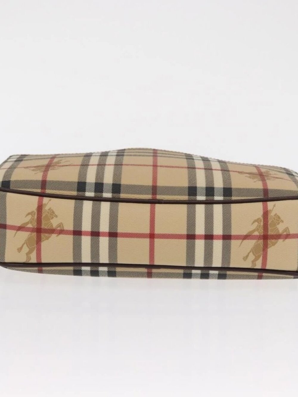 BURBERRY Nova Check Clutch Bag PVC Leather Beige Auth BA10320M - Picture 7 of 16